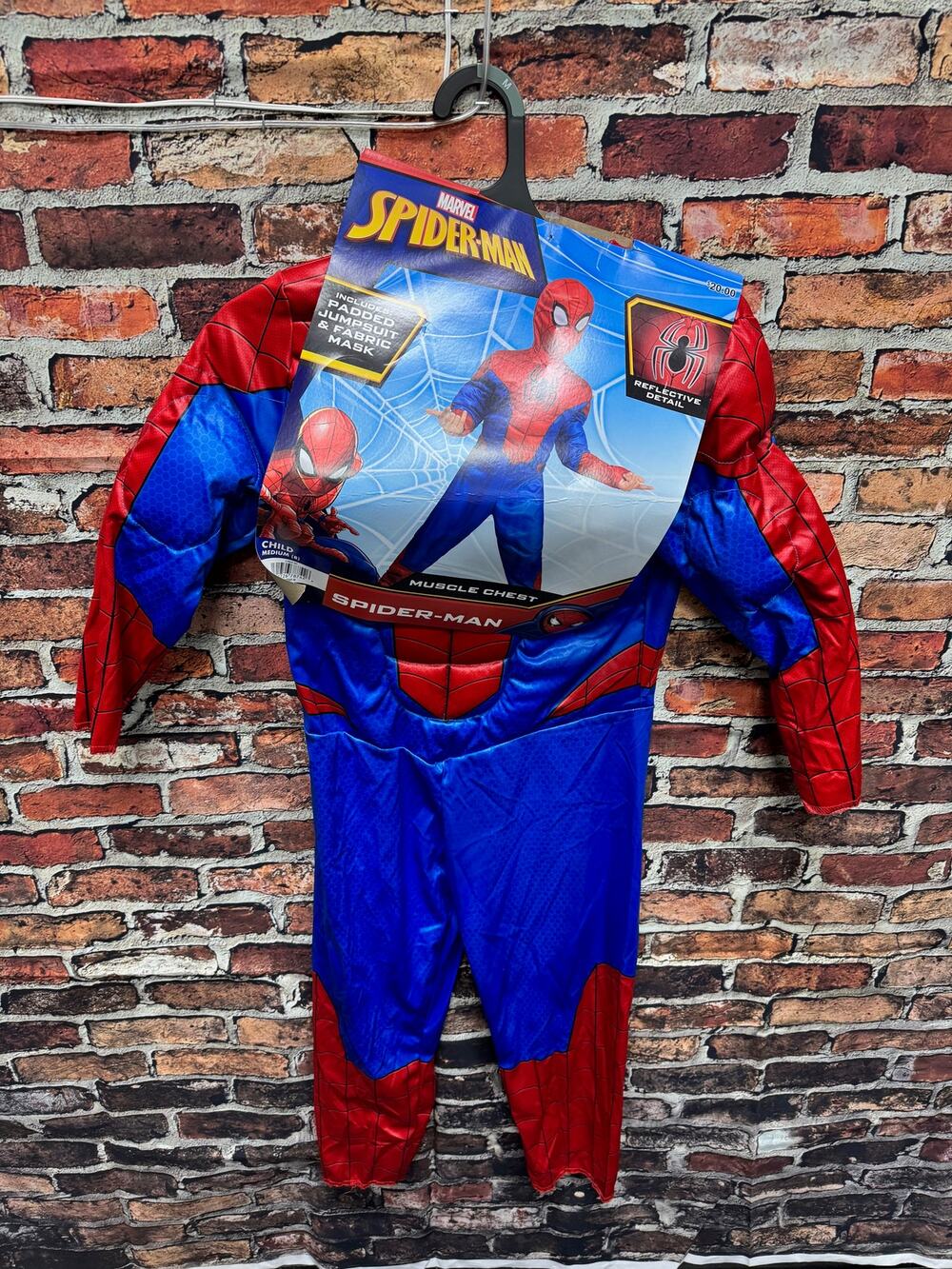 NWT Kids Marvel Spiderman Muscle Chest Costume - Medium (8)